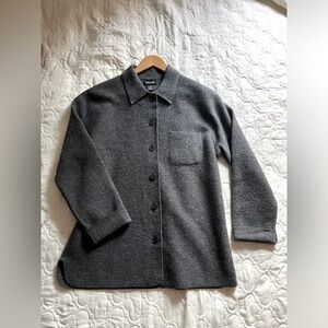 Vintage Charcoal Gray Wool shacket